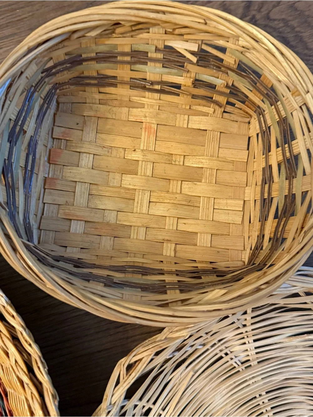 Woven Natural Rattan Decorative Basket Set - Natural